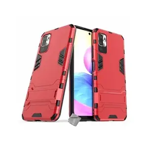 HTDMOBILES Coque rigide anti choc pour Xiaomi Redmi Note 10 5G + film ecran - ROUGE pas cher
