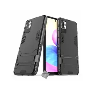 Htdmobiles Housse etui coque rigide anti choc pour Xiaomi Redmi Note 10 5G + verre trempe - NOIR - pas cher