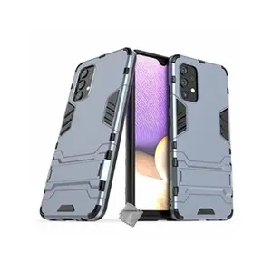 HTDMOBILES Coque rigide anti choc pour Samsung Galaxy A32 4G + film ecran - BLEU FONCE pas cher