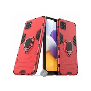 Htdmobiles Housse etui coque rigide anti choc pour Samsung Galaxy A22 5G + verre trempe - ROUGE - pas cher
