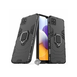 HTDMOBILES Coque rigide anti choc pour Samsung Galaxy A22 5G + film ecran - NOIR pas cher