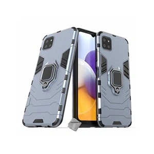HTDMOBILES Coque rigide anti choc pour Samsung Galaxy A22 5G + film ecran - BLEU FONCE