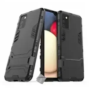 Comparateur de prix : HTDMOBILES Coque rigide anti choc pour Samsung Galaxy A02s + film ecran - NOIR