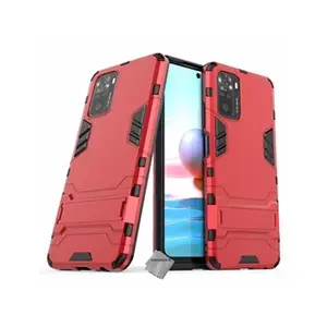 Comparateur de prix : Htdmobiles Housse etui coque rigide anti choc pour Xiaomi Redmi Note 10 4G + verre trempe - ROUGE -