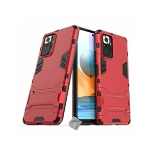 Comparateur de prix : Housse etui coque rigide anti choc pour Xiaomi Redmi Note 10 Pro + verre trempe - ROUGE -