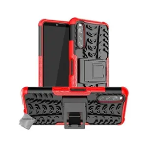 Htdmobiles Housse etui coque rigide anti choc pour Sony Xperia 10 III + verre trempe - ROUGE - pas cher