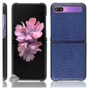 Comparateur de prix : HTD Mobiles Coque simili cuir Samsung Galaxy Z Flip - Bleu Foncé