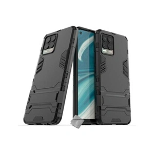 HTDMOBILES Coque rigide anti choc pour Realme 8 4G / 8 Pro + film ecran - NOIR pas cher