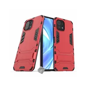 Htdmobiles Housse etui coque rigide anti choc pour Xiaomi Mi 11 Lite 5G NE + film ecran - ROUGE - pas cher