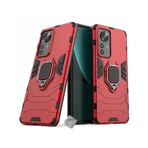 Htdmobiles Housse etui coque rigide anti choc pour Xiaomi 12 Pro 5G + verre trempe - ROUGE - pas cher