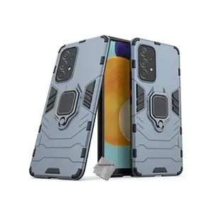 Htdmobiles Housse etui coque rigide anti choc pour Samsung Galaxy A53 5G + verre trempe - BLEU FONCE - pas cher