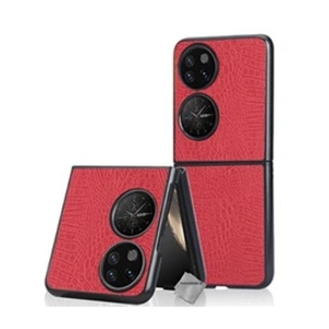 Htdmobiles Housse etui coque rigide simili cuir crocodile pour Huawei P50 Pocket - ROUGE - pas cher