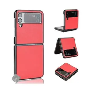Comparateur de prix : Htdmobiles Samsung Galaxy Z Flip 4 5G - Coque rigide simili cuir rouge