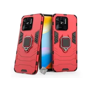 Htdmobiles Housse etui coque rigide anti choc pour Xiaomi Redmi 10C + film ecran - ROUGE - pas cher