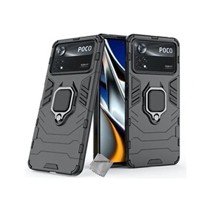 HTDMOBILES Coque rigide anti choc pour Xiaomi Poco X4 Pro 5G + film ecran - NOIR pas cher