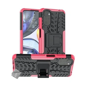 Comparateur de prix : Htdmobiles Housse etui coque rigide anti choc pour Motorola Moto G22 / E32 / E32s + verre trempe - ROSE -