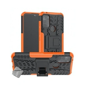 Comparateur de prix : Htdmobiles Housse etui coque rigide anti choc pour Motorola Moto G50 + film ecran - ORANGE -