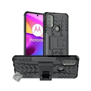 Comparateur de prix : Htdmobiles Housse etui coque rigide anti choc pour Motorola Moto E20 / E30 / E40 + verre trempe - NOIR -