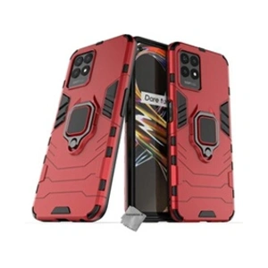 Htdmobiles Housse etui coque rigide anti choc pour Realme 8i / Narzo 50 4G + film ecran - ROUGE - pas cher