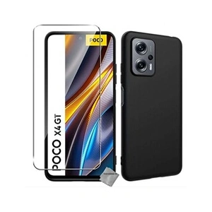 Comparateur de prix : Htdmobiles Coque pour Xiaomi Poco X4 GT 5G - housse etui silicone gel fine + film ecran - NOIR -