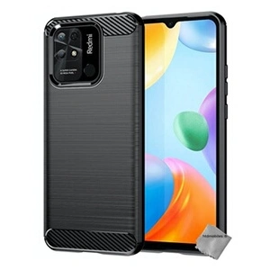 Comparateur de prix : Htdmobiles Coque pour Xiaomi Redmi 10C - housse etui silicone gel carbone + verre trempe - NOIR -