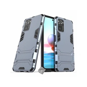 HTDMOBILES Coque pour Xiaomi Poco M5s - housse etui rigide anti choc + film ecran - BLEU FONCE
