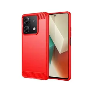 Htdmobiles Xiaomi Redmi Note 13 5G - Coque Gel Carbone Rouge pas cher