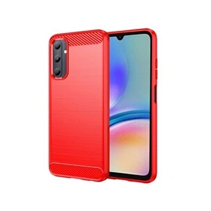 Htdmobiles Coque pour Samsung Galaxy A05s - housse etui silicone gel carbone + film ecran - ROUGE - pas cher