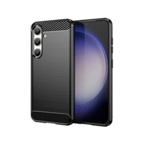 HTDMOBILES Coque pour Samsung Galaxy S24 5G - housse etui silicone gel carbone + film ecran - NOIR pas cher