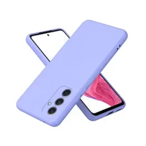 HTDMOBILES Coque pour Samsung Galaxy A55 5G - housse etui silicone gel fine + film ecran - MAUVE pas cher