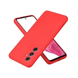 Htdmobiles Coque pour Samsung Galaxy A55 5G - housse etui silicone gel fine + verre trempe - ROUGE - pas cher