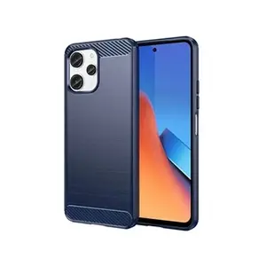 Htdmobiles HTD Coque carbone - Xiaomi Redmi 12/Poco M6 Pro 5G - Bleu pas cher