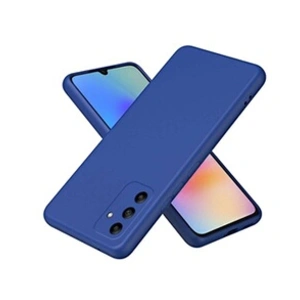 HTDMOBILES Coque pour Samsung Galaxy A05s - housse etui silicone gel fine + verre trempe - BLEU FONCE pas cher