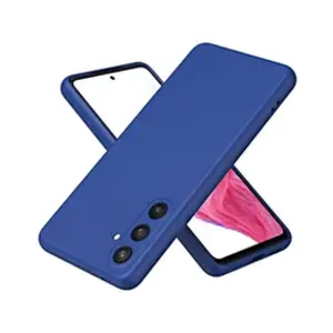 Htdmobiles Coque pour Samsung Galaxy S24 5G - housse etui silicone gel fine + verre trempe - BLEU FONCE pas cher