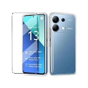 Comparateur de prix : Coque pour Xiaomi Redmi Note 13 4G - housse etui silicone gel fine + film ecran - TRANSPARENT TPU -
