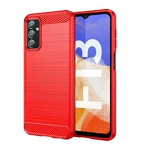 HTDMOBILES Coque pour Samsung Galaxy M13 4G / M23 5G - housse etui silicone gel carbone + film ecran - ROUGE pas cher