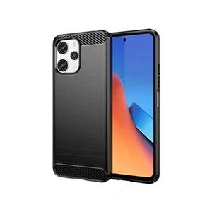 Htdmobiles Coque pour Xiaomi Redmi 12 4G - housse etui silicone gel carbone + verre trempe - NOIR - pas cher