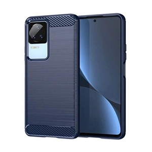 HTDMOBILES Coque pour Xiaomi Poco F4 5G - housse etui silicone gel carbone + film ecran - BLEU FONCE pas cher