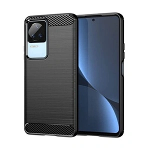 Htdmobiles Coque pour Xiaomi Poco F4 5G - housse etui silicone gel carbone + verre trempe - NOIR - pas cher