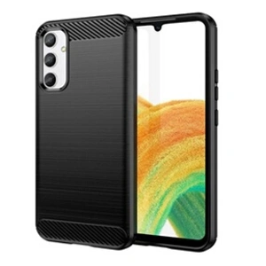HTDMOBILES Coque pour Samsung Galaxy A34 5G - housse etui silicone gel carbone + film ecran - NOIR pas cher