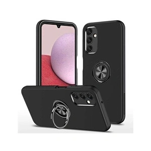 HTDMOBILES Coque pour Samsung Galaxy A14 5G - housse etui silicone bague anti choc + verre trempe - NOIR pas cher