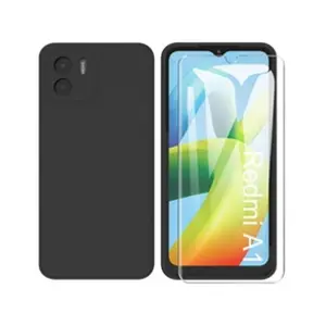 Htdmobiles Coque pour Xiaomi Redmi A1 / A2 - housse etui silicone gel fine + film ecran - NOIR - pas cher