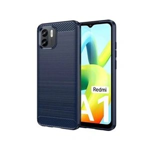 Htdmobiles Coque pour Xiaomi Redmi A1 / A2 - housse etui silicone gel carbone + verre trempe - BLEU FONCE - pas cher