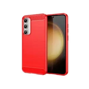 Htdmobiles Coque pour Samsung Galaxy S23 FE 5G - housse etui silicone gel carbone + verre trempe - ROUGE - pas cher