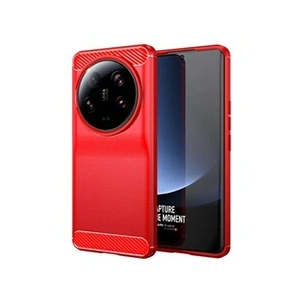 Htdmobiles Coque pour Xiaomi 13 Ultra 5G - housse etui silicone gel carbone + verre trempe - ROUGE - pas cher