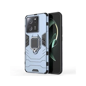 Htdmobiles Coque pour Xiaomi 13T / 13T Pro 5G - housse etui rigide anti choc + verre trempe - BLEU FONCE - pas cher