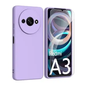 Comparateur de prix : Htdmobiles Coque pour Xiaomi Redmi A3 / Poco C61 4G - housse etui silicone gel fine + film ecran - MAUVE -