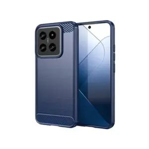 Htdmobiles Coque pour Xiaomi 14 5G - housse etui silicone gel carbone + film ecran - BLEU FONCE - pas cher