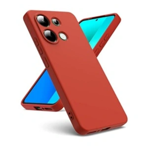 Htdmobiles Coque pour Xiaomi Redmi Note 13 4G - housse etui silicone gel fine + film ecran - ROUGE -