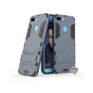 Htdmobiles Housse etui coque rigide anti choc pour Huawei Honor 9 Lite avec verre trempe - BLEU FONCE pas cher